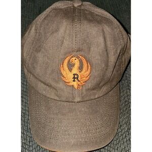 Ruger Firearm Gun Hat Brown Orange Waxed Canvas Trucker Cap Gorpcore Grunge